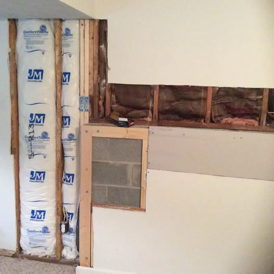 Wall insulation replacement during Structural Drying in Fulton